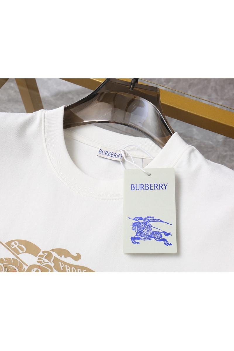 Burberry Мужская белая футболка Equestrian Knight