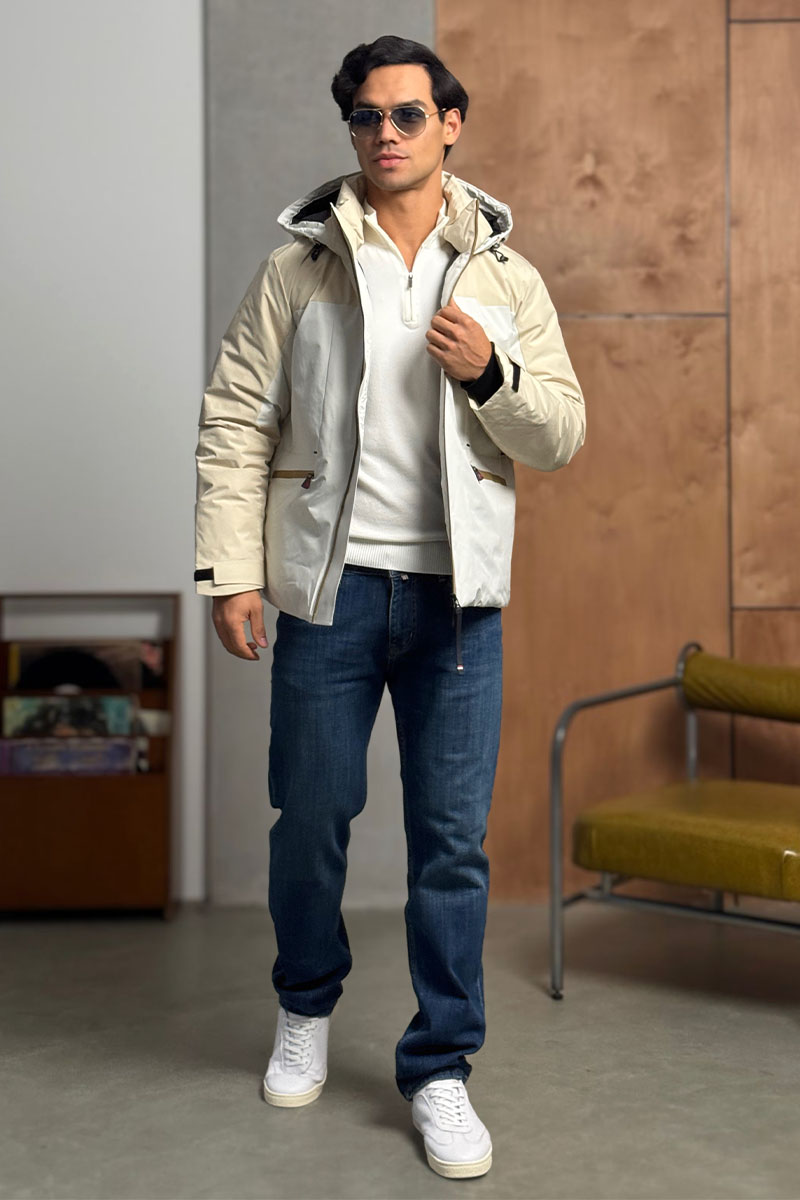 Moncler Пуховик Grenoble Fussen Ski - White / Beige 