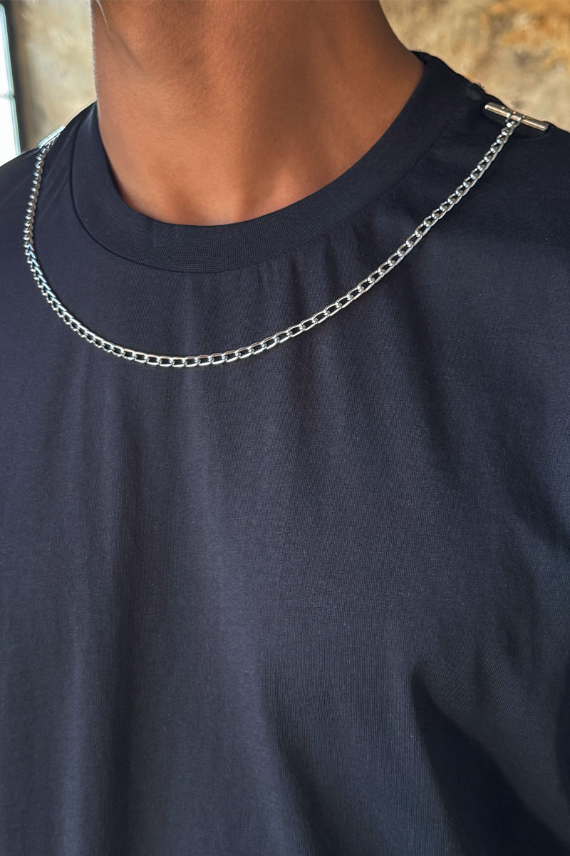 Givenchy Чёрная оверсайз футболка Chain