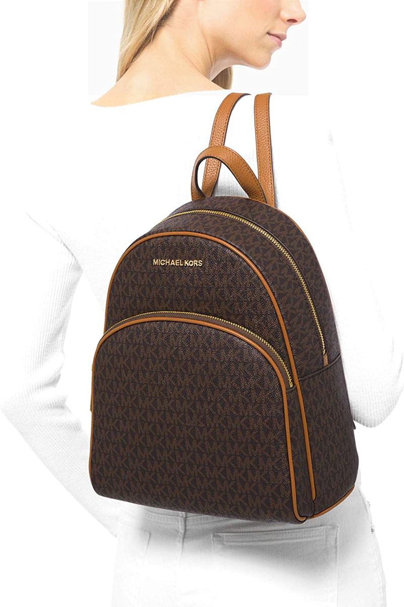 Michael Kors Коричневый рюкзак Abbey Medium Signature 29x25 см
