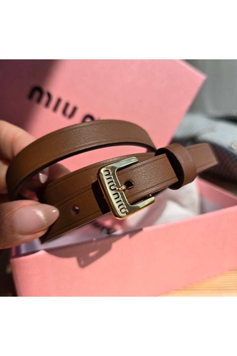 MIU MIU Кожаный ремень - длина 80 / 85 см (2 расцветки)