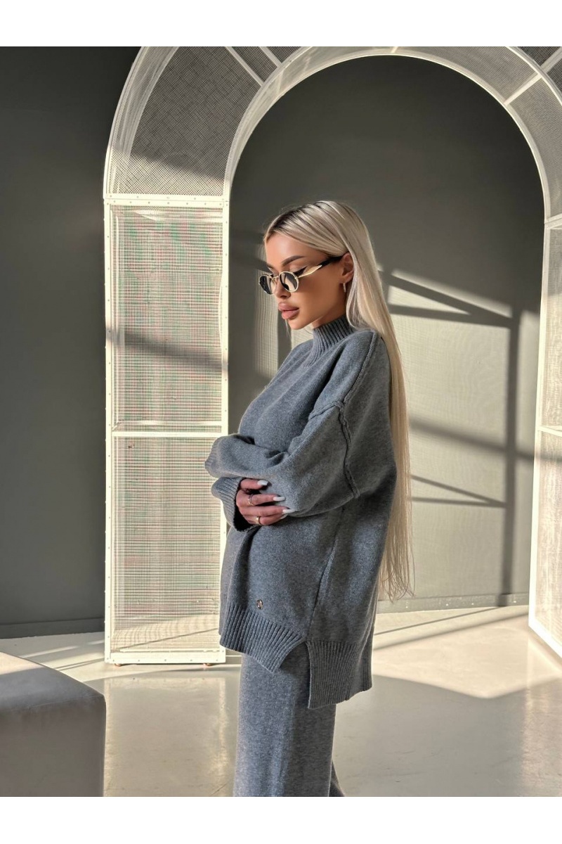 Loro Piana Женский серый костюм Premium