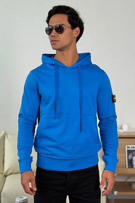 Мужское худи синего цвета Compass-patch