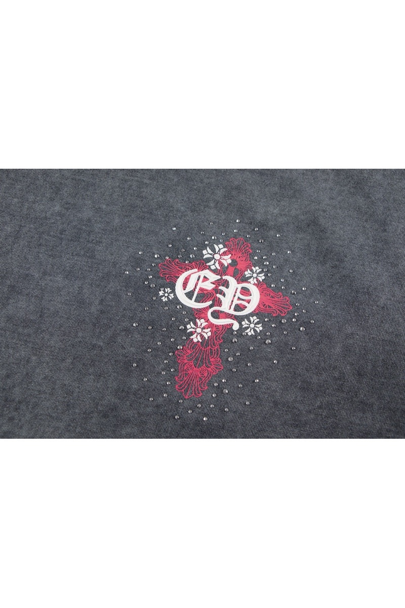Designer Clothing Серая оверсайз футболка Gothic logo 