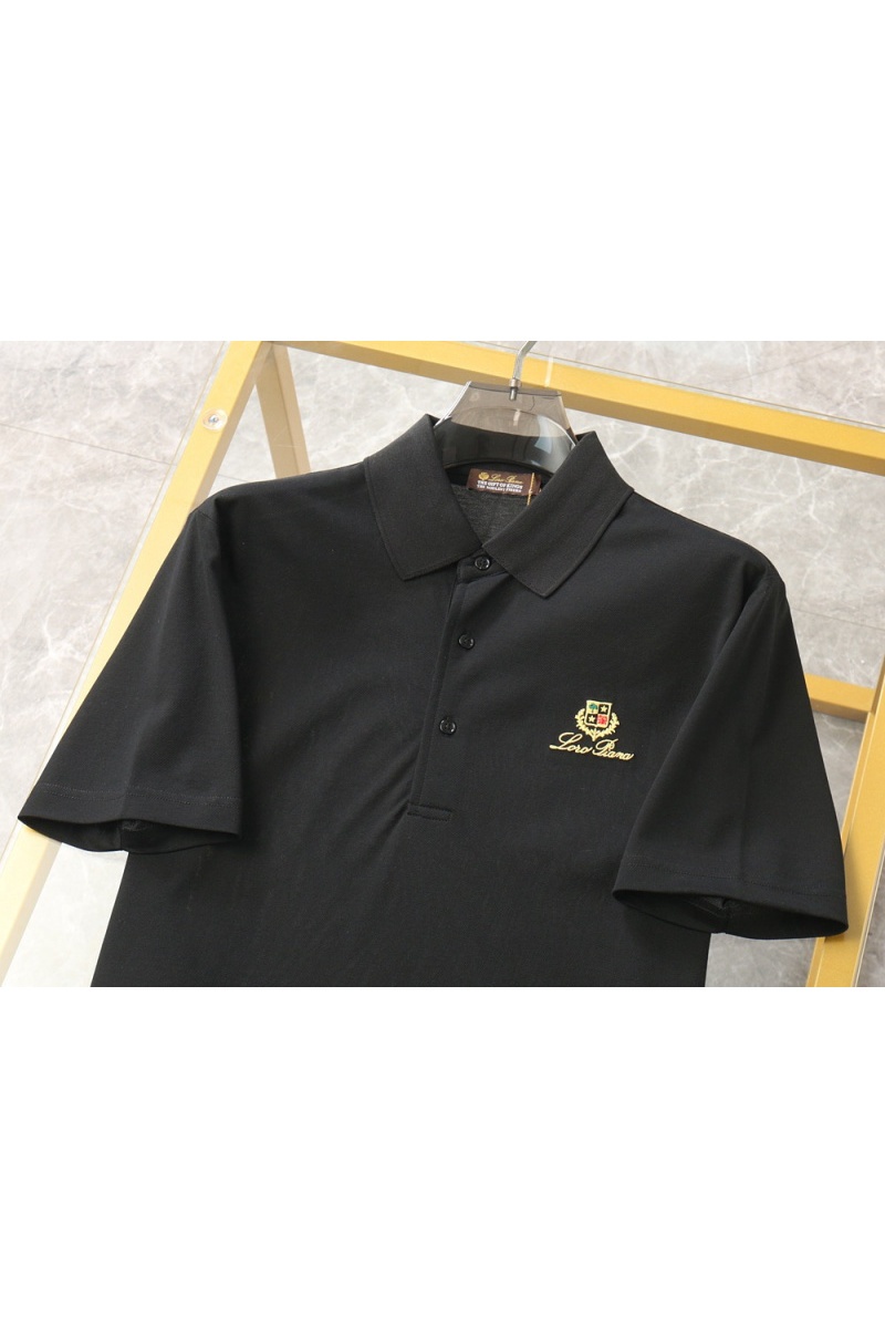 Loro Piana Мужское чёрное поло premium