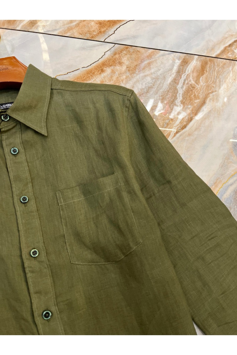 Dоlсе & Gаbbаnа Льняная рубашка Premium - Khaki