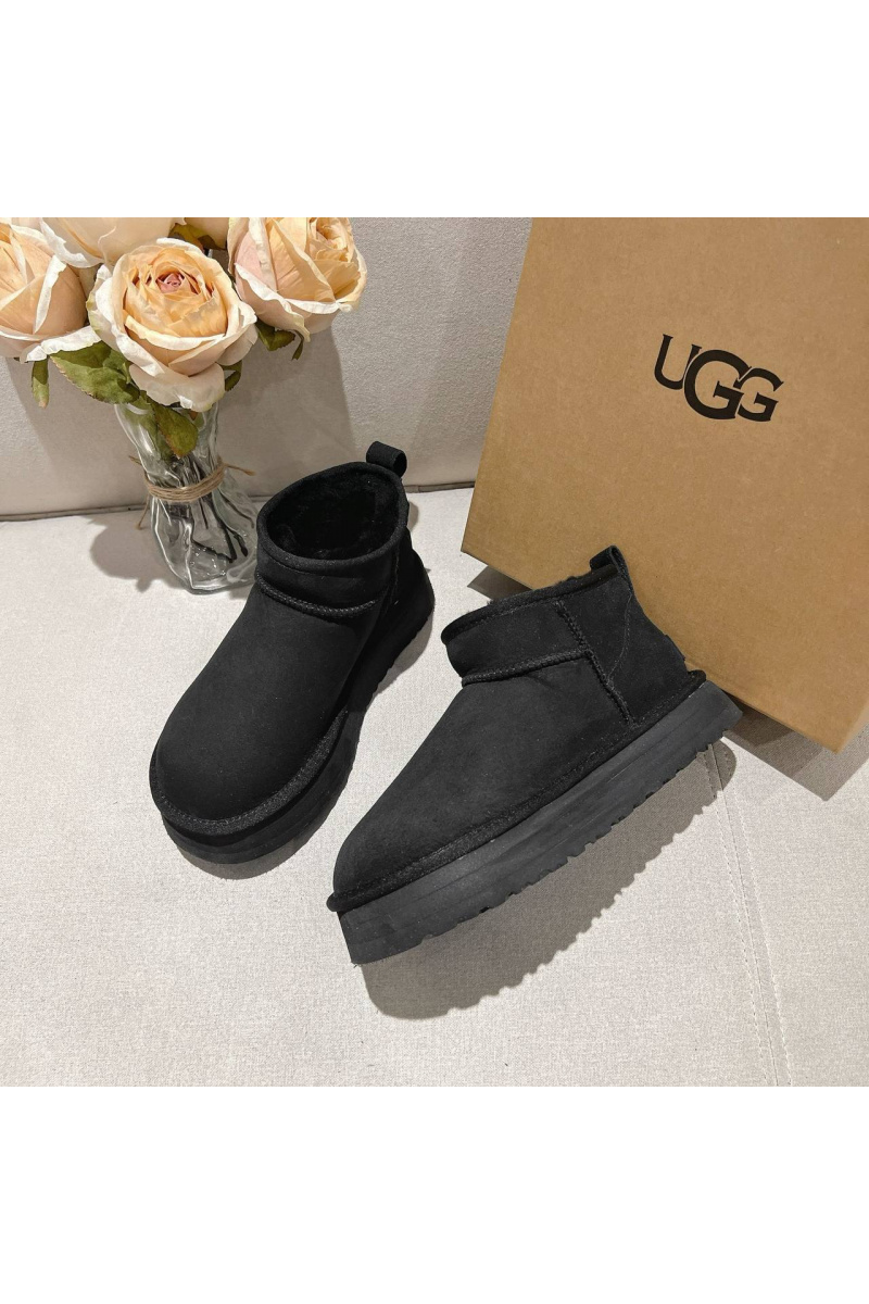 UGG Женские ботинки Classic Ultra Mini Platform - Black