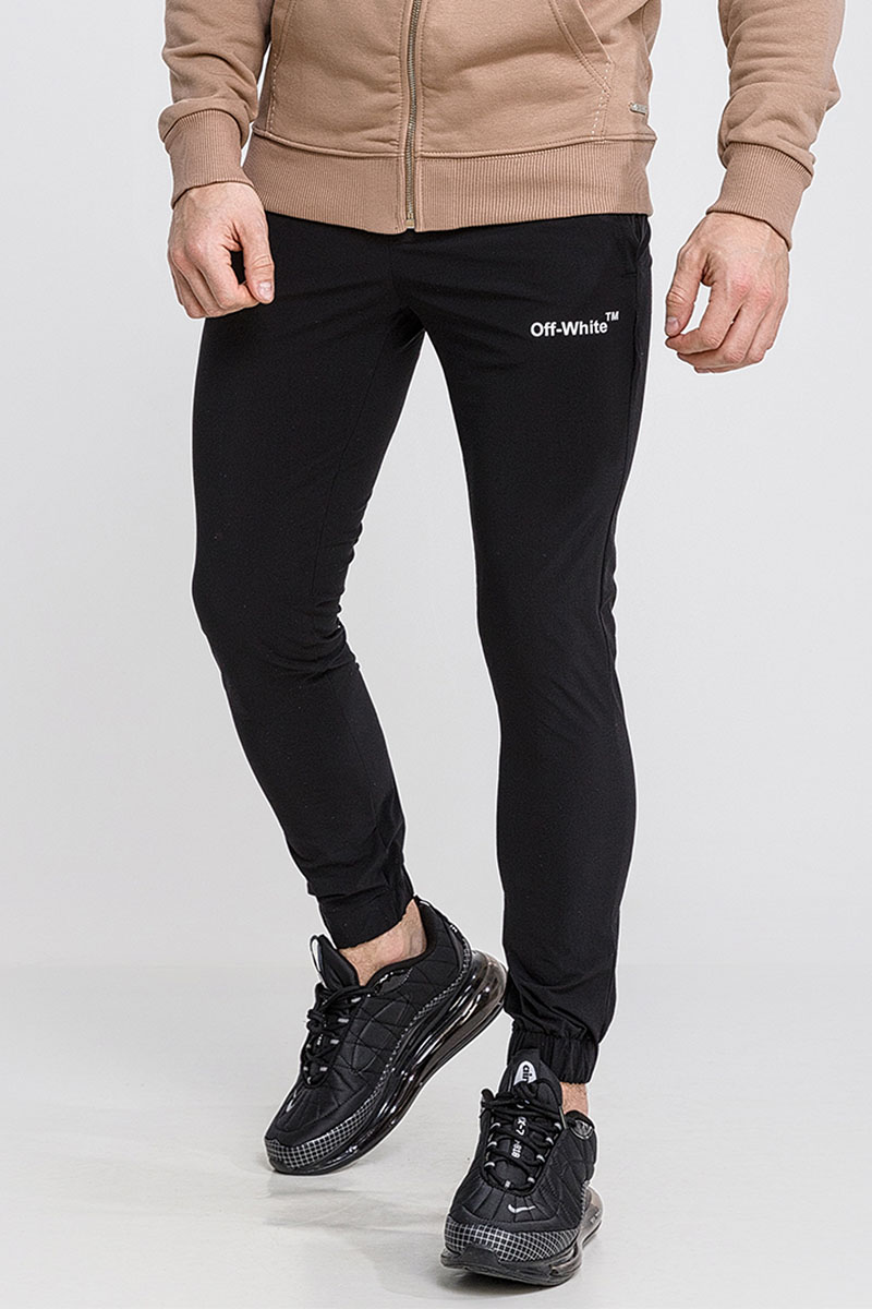 Off-White Мужские чёрные джоггеры logo-print
