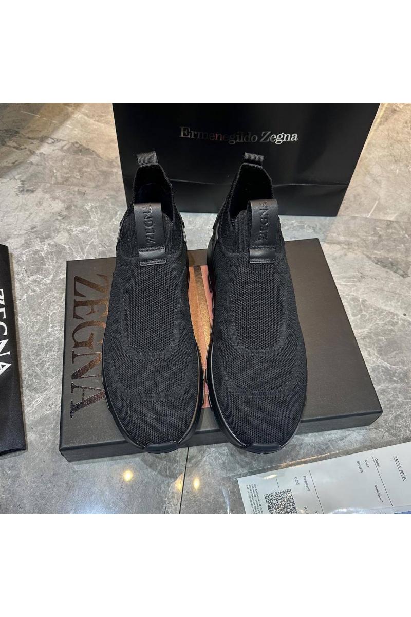 Zegna Мужские текстильные кроссовки 