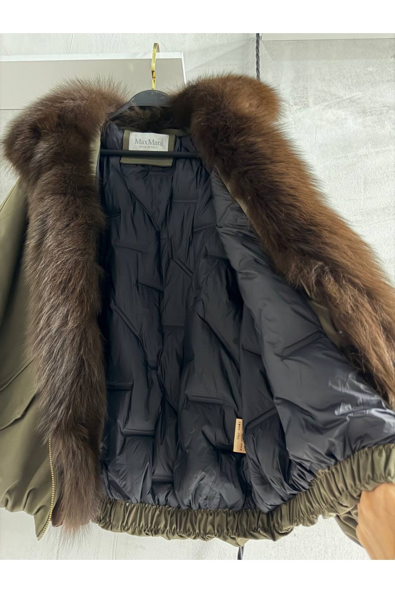 Max Mara Женский бомбер с натуральным мехом premium