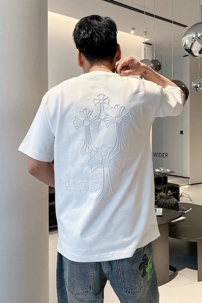 Chrome Hearts Белая оверсайз футболка Premium