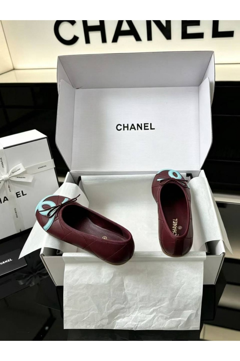 Chаnеl Женские кожаные балетки Ballerines premium