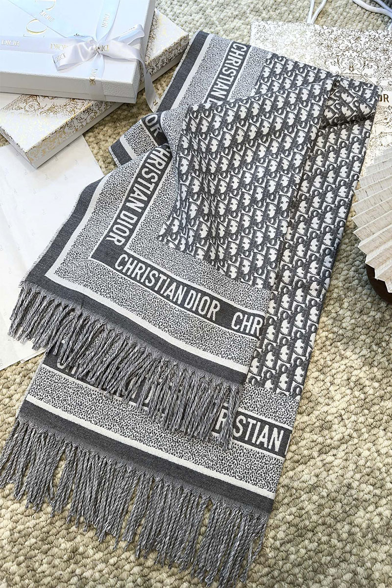 Dior Шарф Oblique Monogram premium 140x140 см
