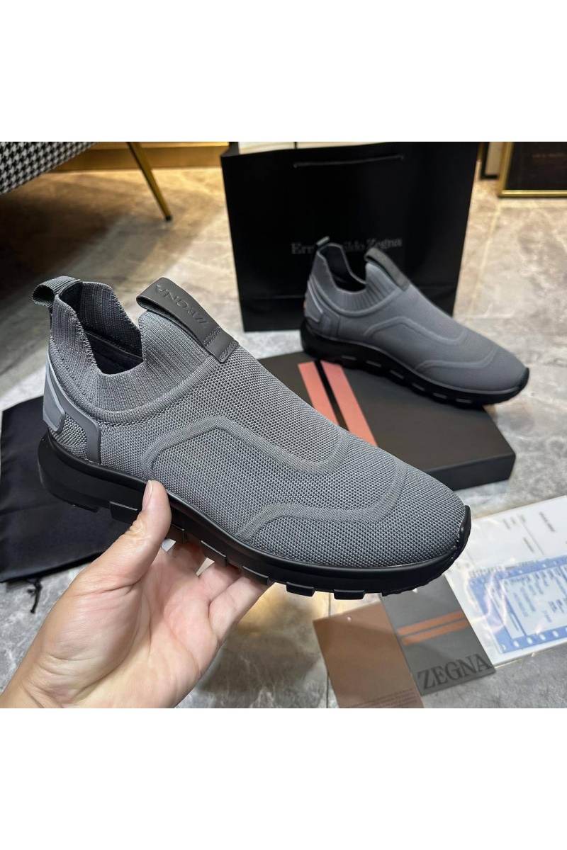 Zegna Мужские текстильные кроссовки 