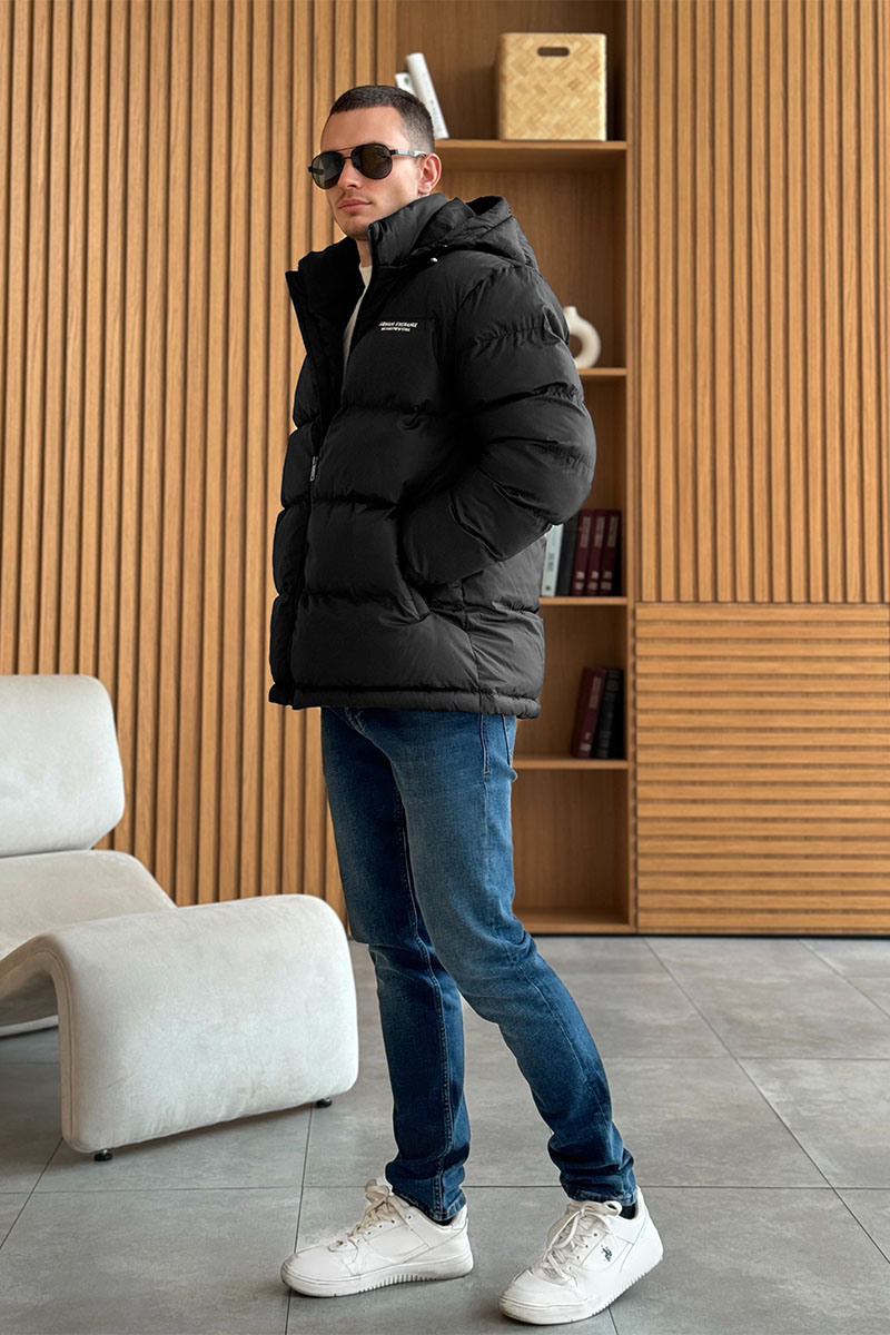 Emporio Armani EA7 Мужская куртка чёрного цвета 