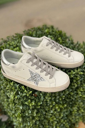 Женские кожаные кроссовки Super-Star Premium - White / Silver