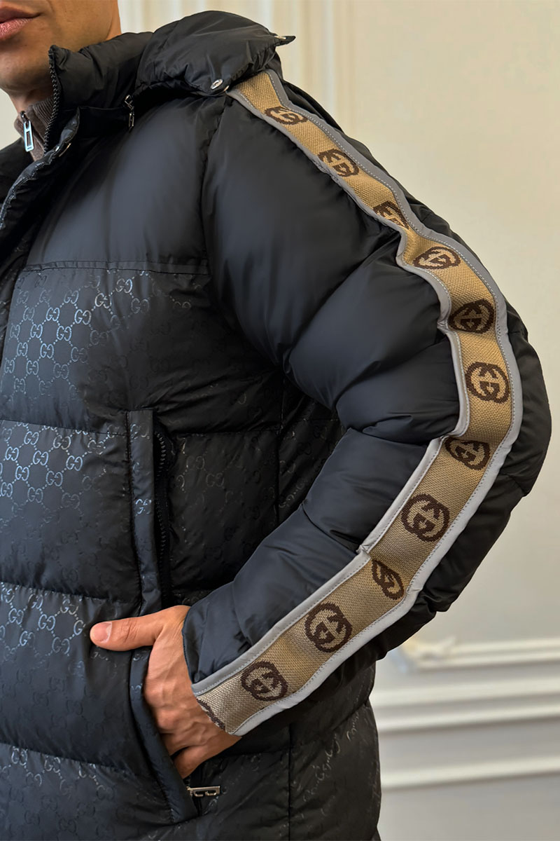 Gucci Мужская чёрная парка GG Monogram