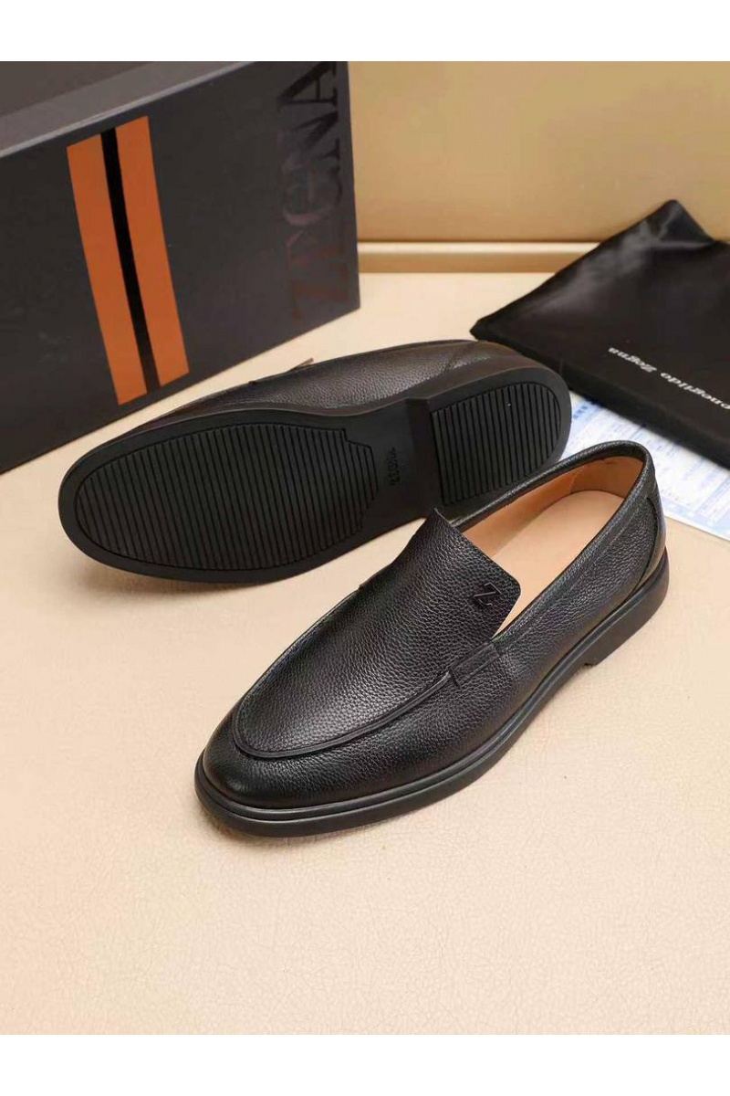 Zegna Мужские кожаные лоферы 