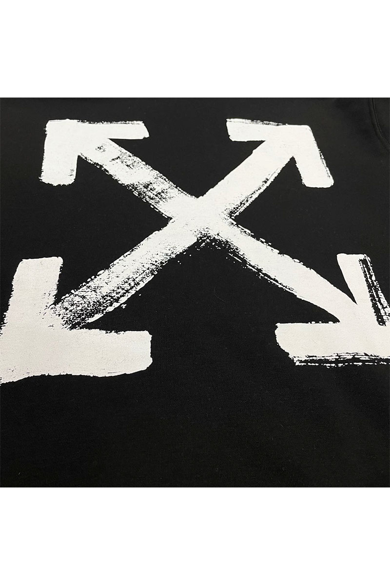Off-White Худи чёрного цвета "Arrow" logo-print