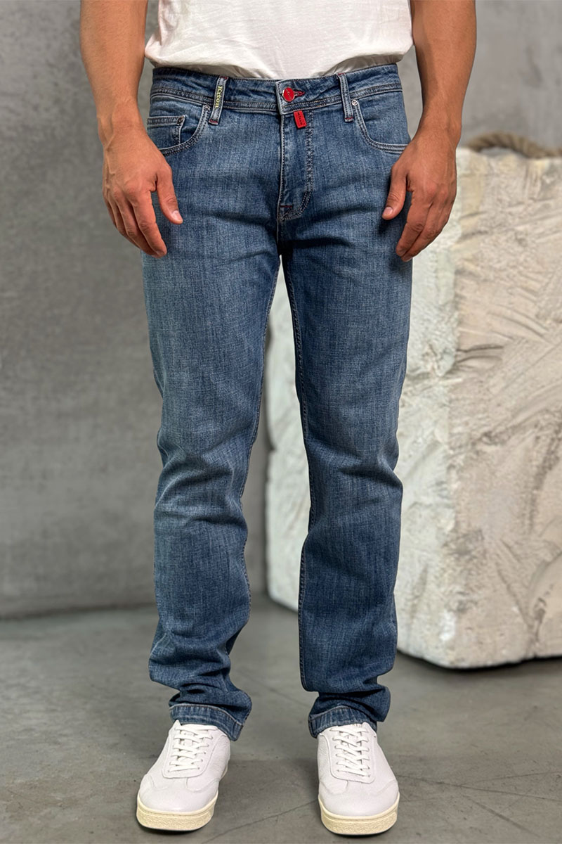 Kiton Мужские синие джинсы 