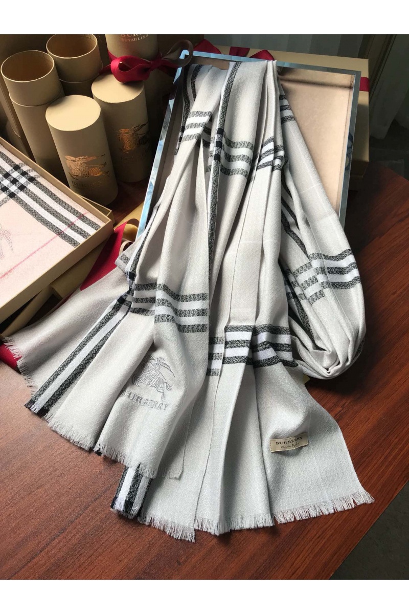 Burberry Шарф Check premium 182x71 см - Grey