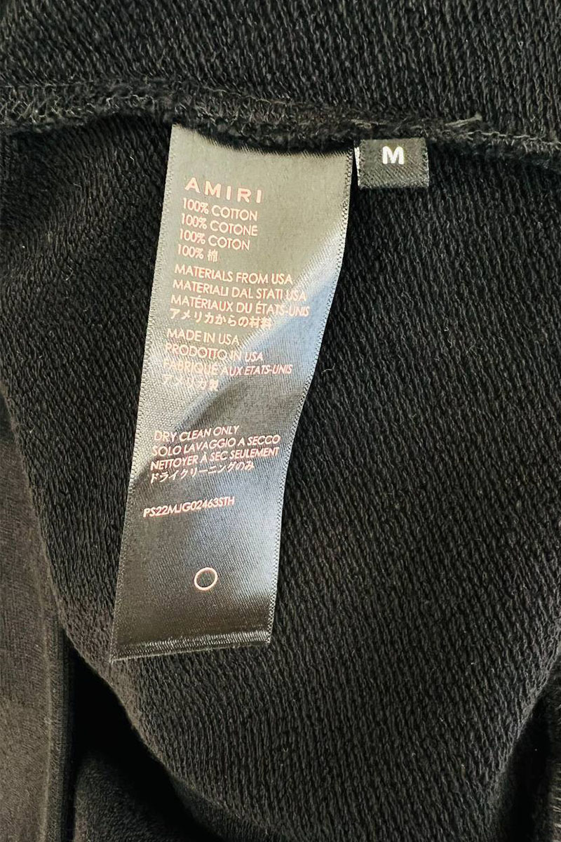Amiri Мужское чёрное худи Bones logo-print