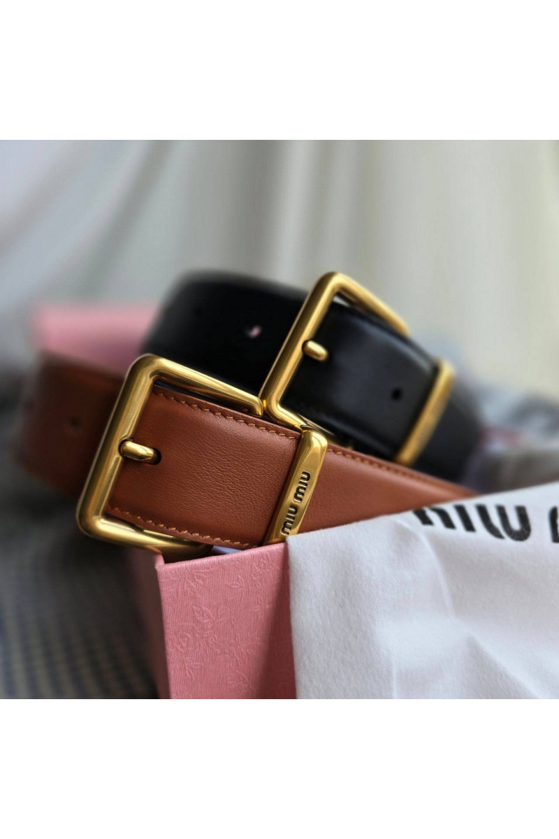 MIU MIU Кожаный ремень - длина 80 / 85 см (2 расцветки)