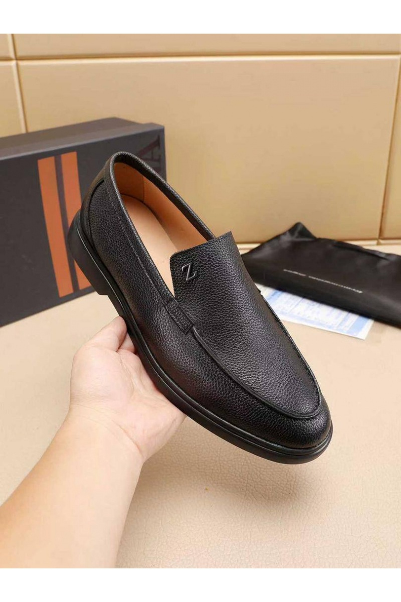 Zegna Мужские кожаные лоферы 