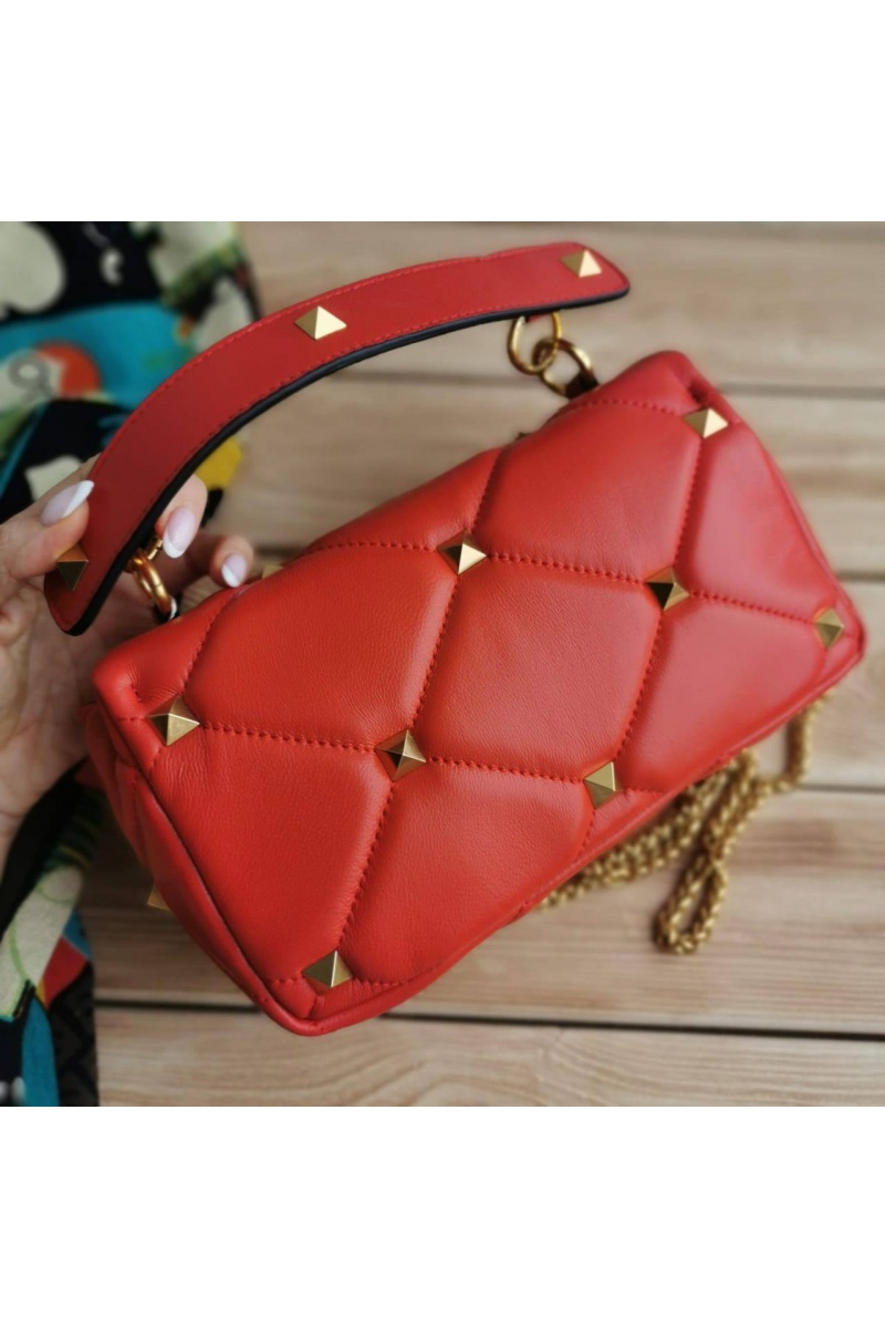 Valentino Женская сумка Roman Stud 25x14 см - Red