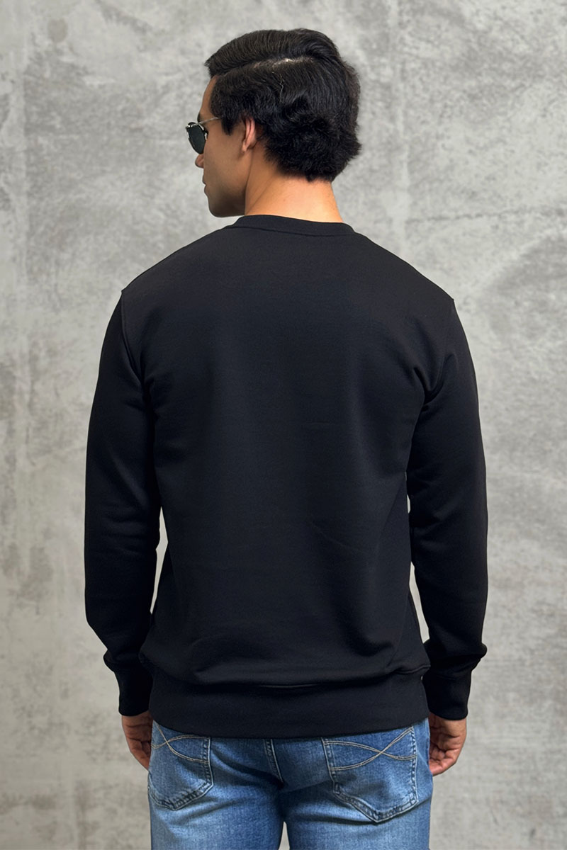 Emporio Armani EA7 Чёрный свитшот logo embroidery