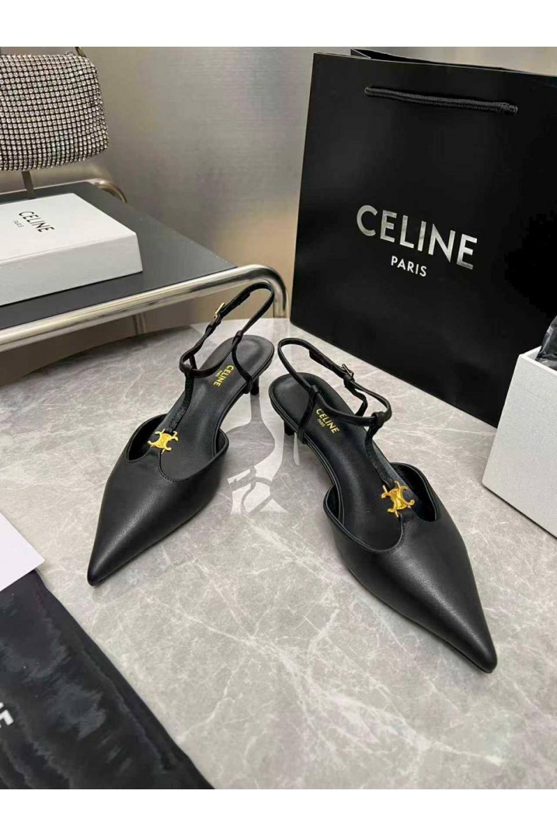 Celine Женские кожаные туфли premium