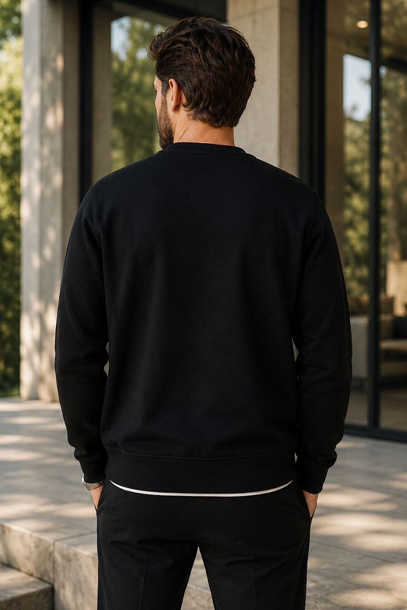 Emporio Armani EA7 Мужской чёрный свитшот 