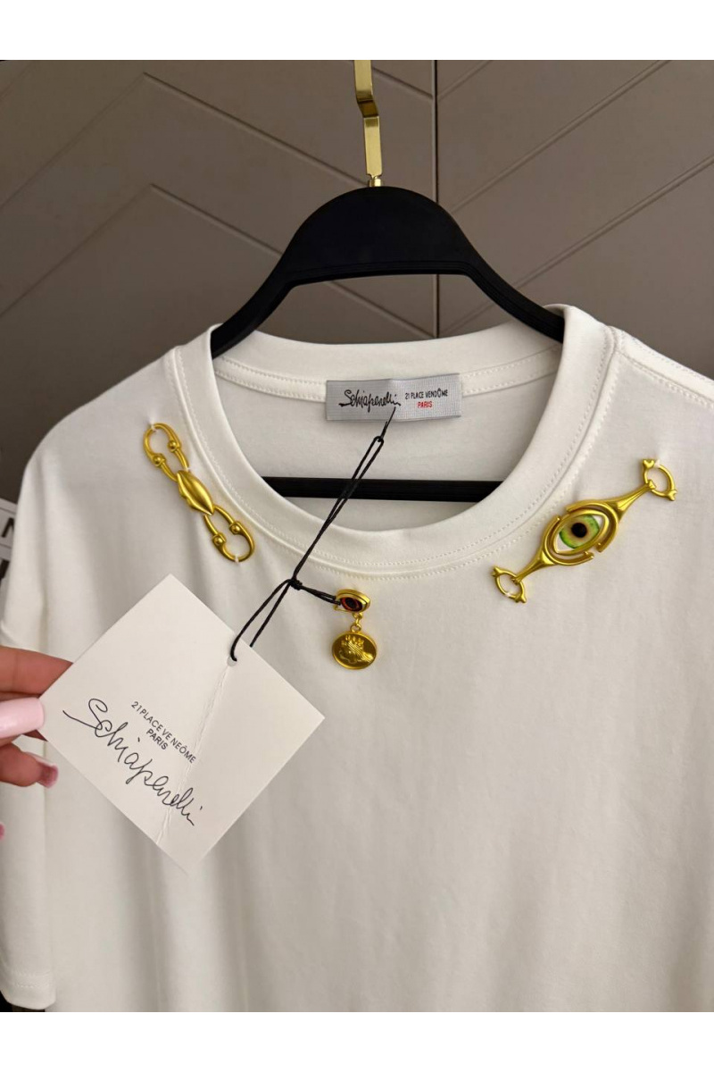 Schiaparelli Женская базовая футболка premium - White