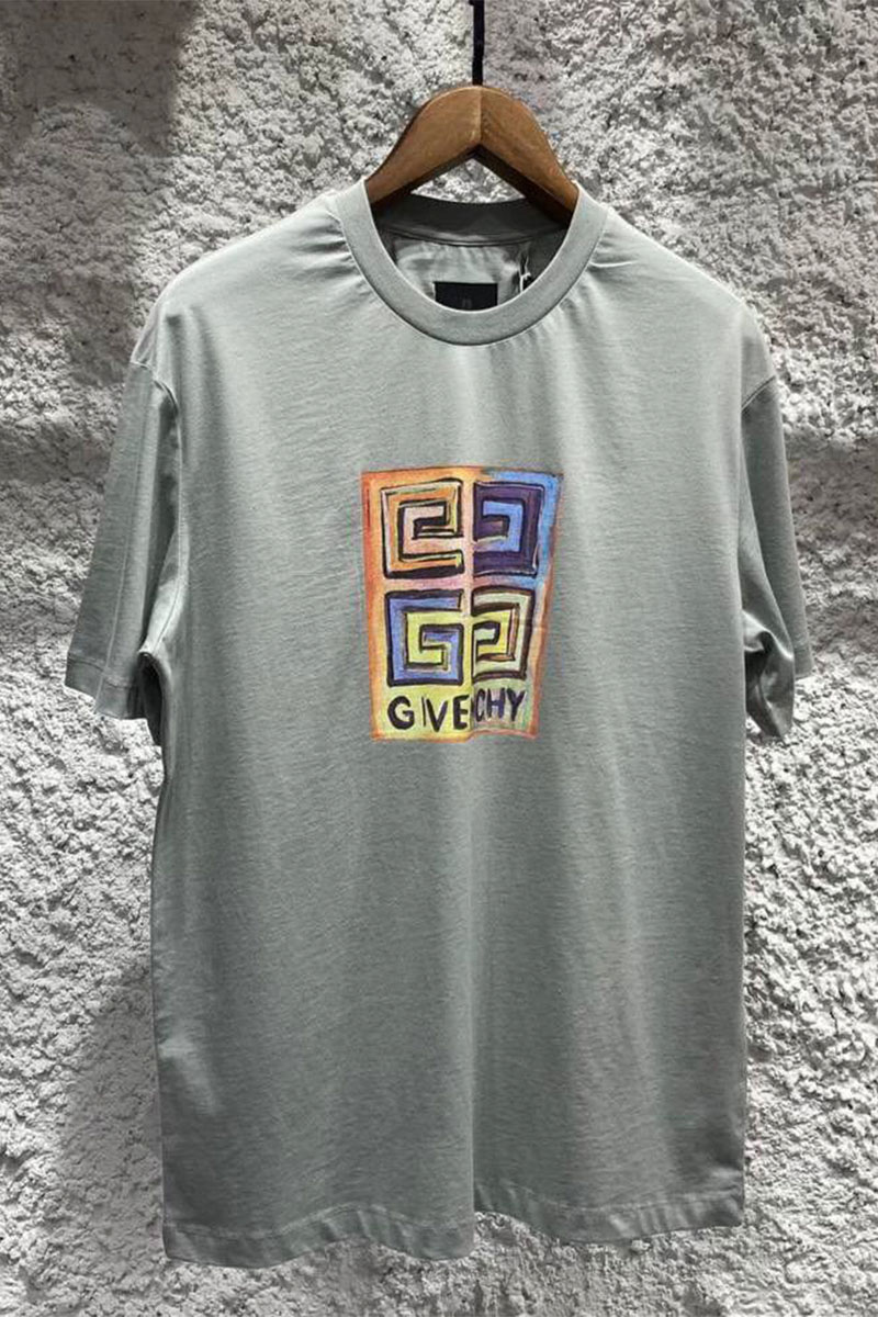 Givenchy Серая оверсайз футболка 4G Sun Print