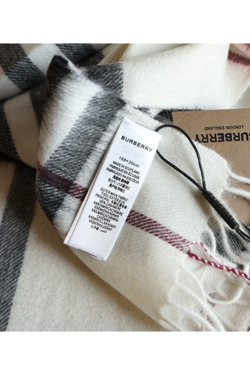 Burberry Шарф Check premium 168x30 см - White