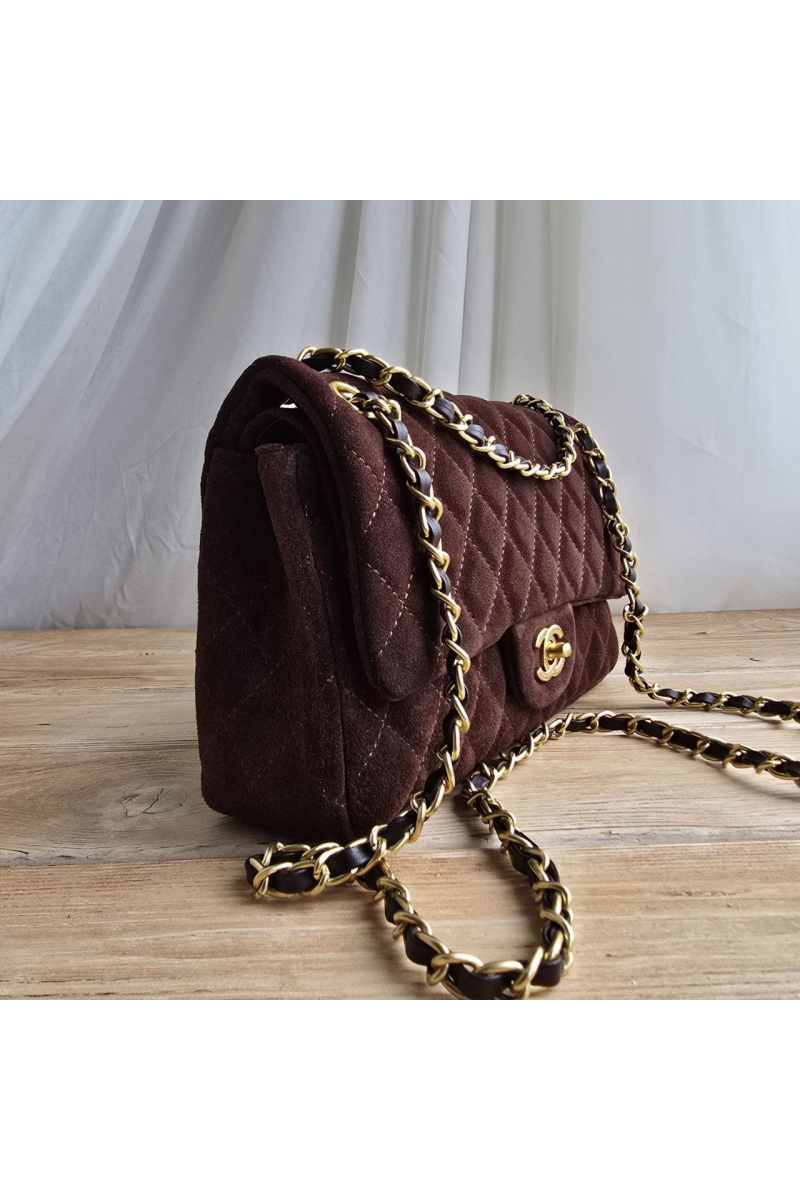 Chаnеl Замшевая сумка Classic Double Flap 25x14 см