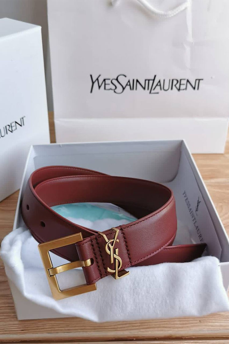 Yves Saint Laurent Кожаный ремень 5 расцветок (ширина 3 см, длина 80 / 85 см)