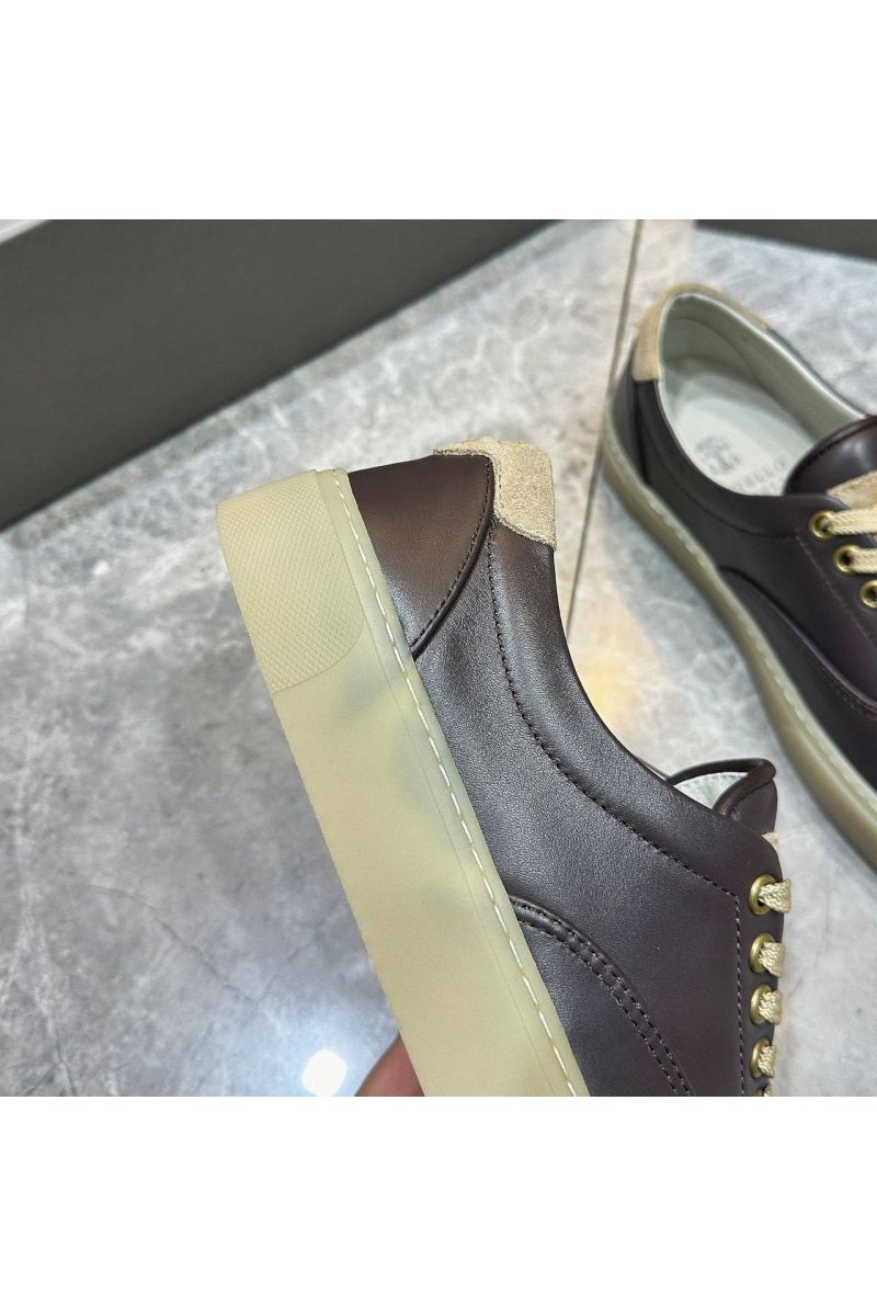 Brunеllо Сuсinеlli Кожаные кеды Sail low-top - Brown