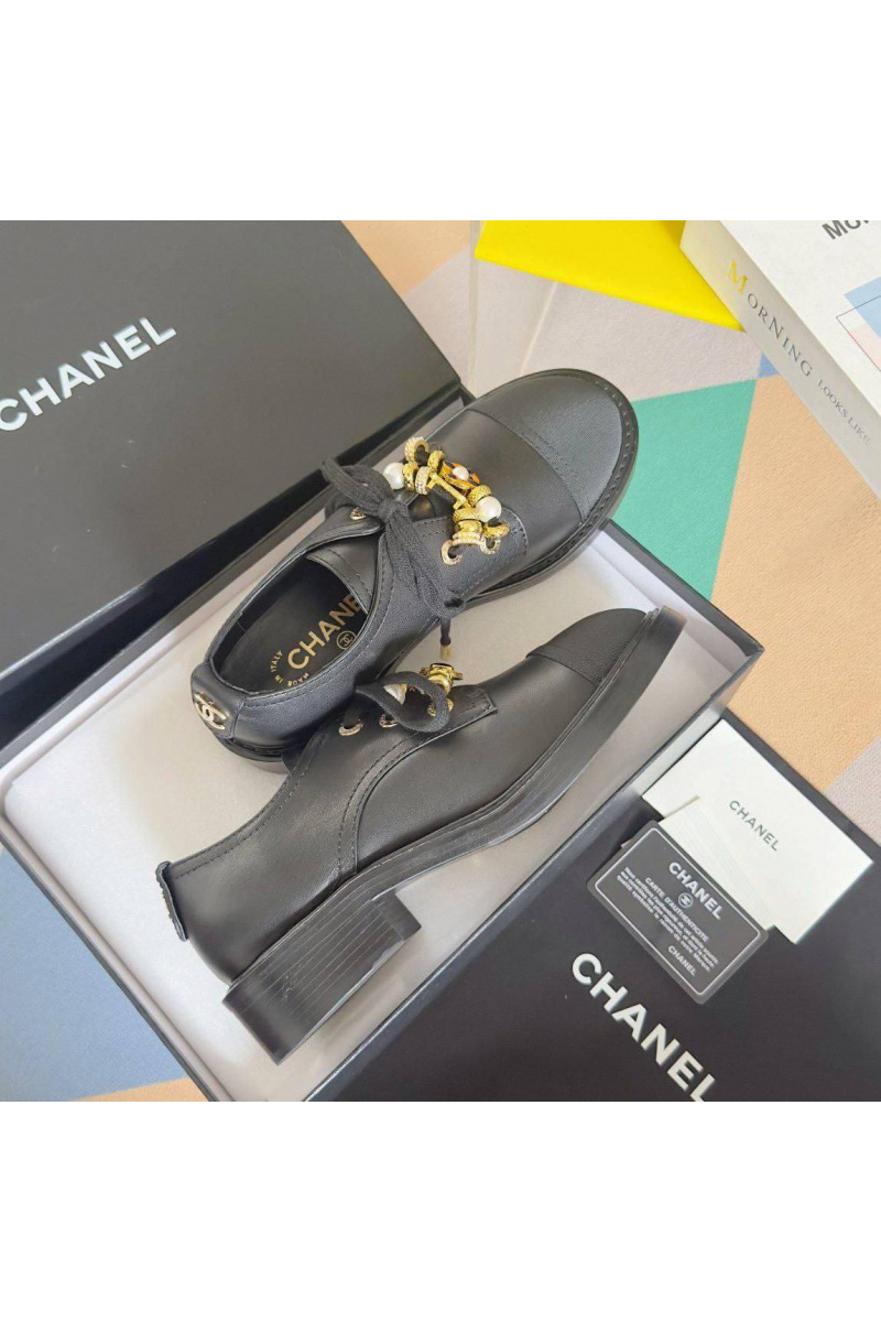 Chаnеl Женские кожаные ботинки premium