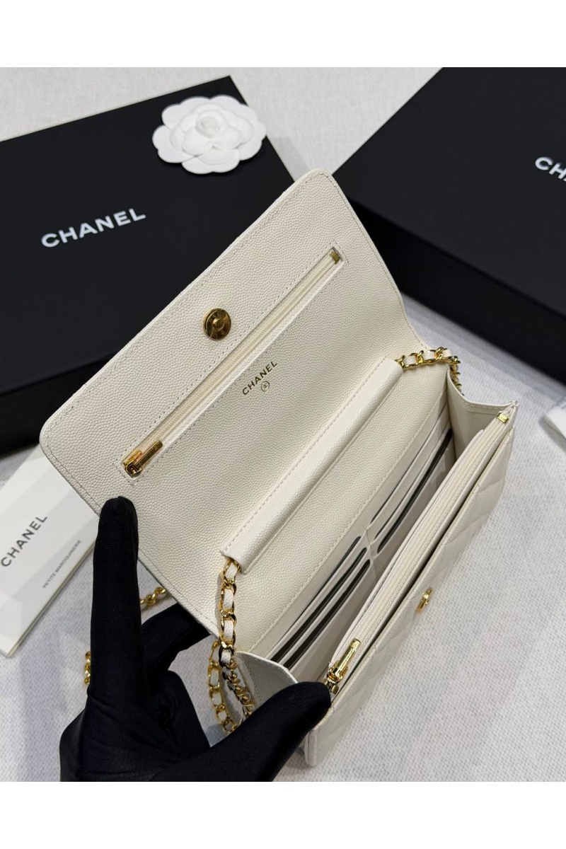Chаnеl Кожаная сумка Wallet on Chain premium 19x12x4 см