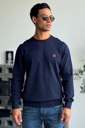 Мужской джемпер H embroidered - Navy