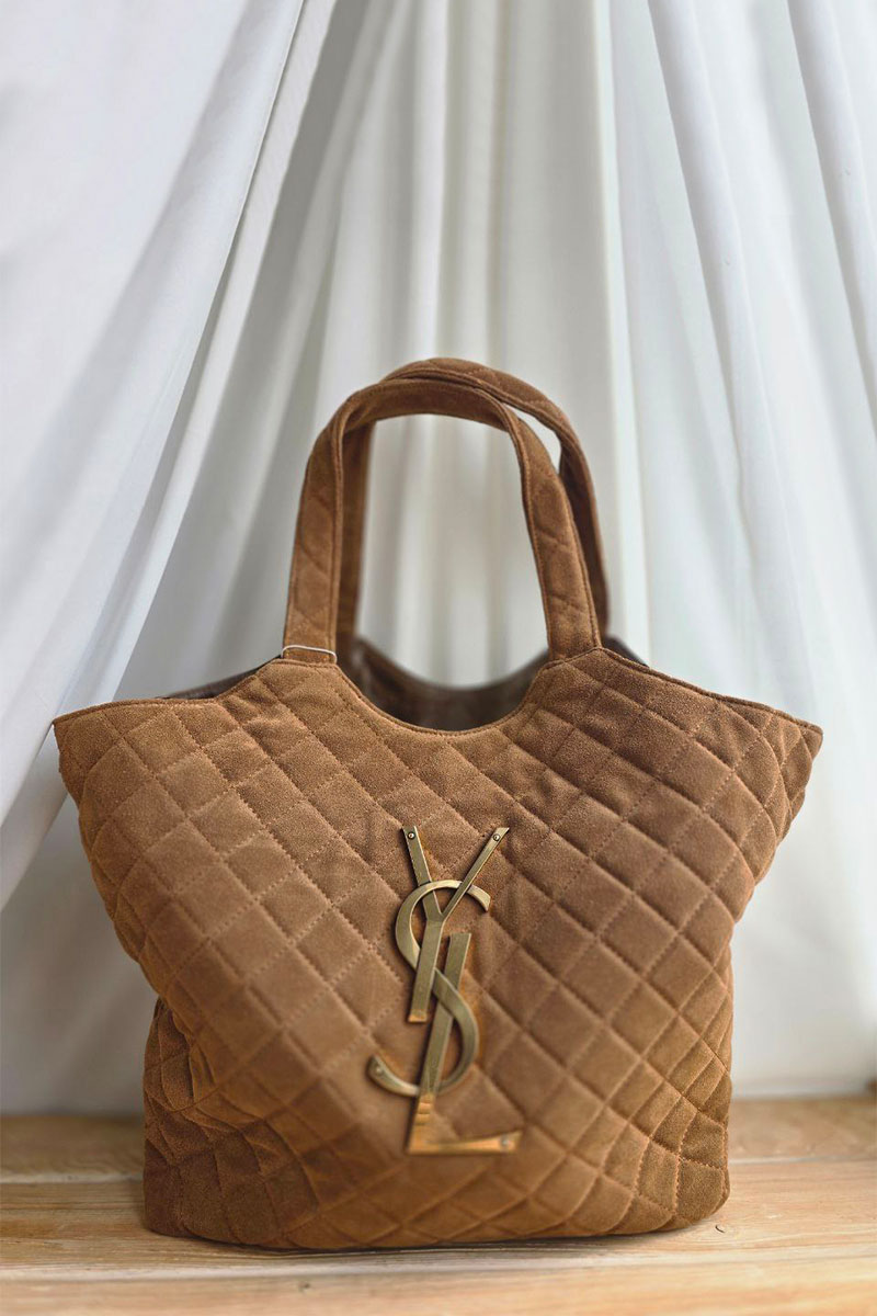Yves Saint Laurent Замшевая сумка Icare 45x35 см