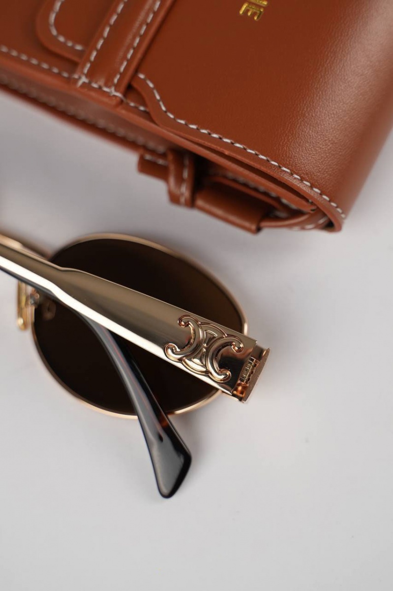 Celine Солнцезащитные очки Triomphe - Brown / Gold