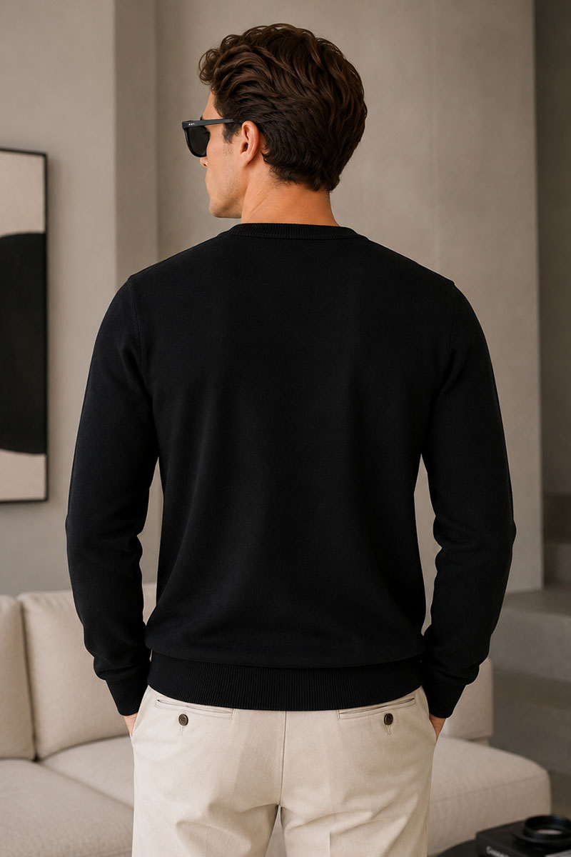 Polo Ralph Lauren Мужской чёрный джемпер logo-embroidered