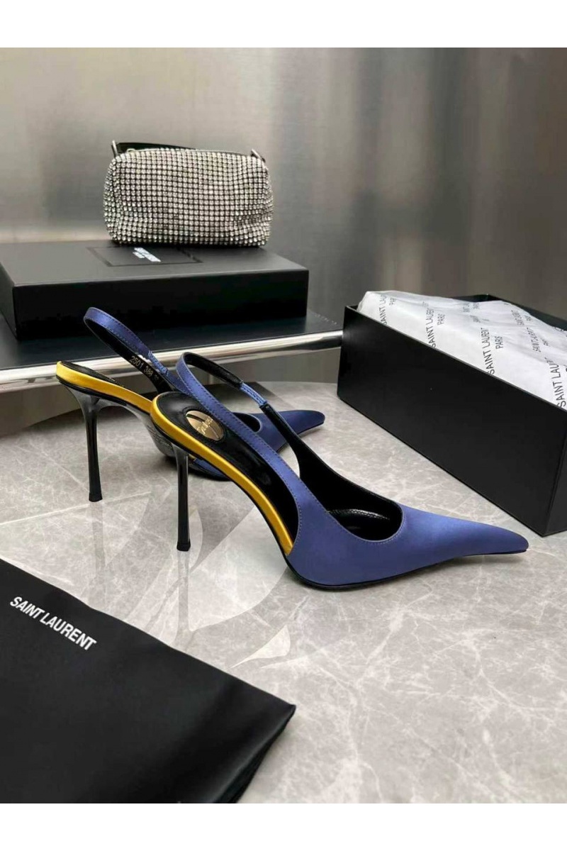 Yves Saint Laurent Женские кожаные туфли на каблуке premium