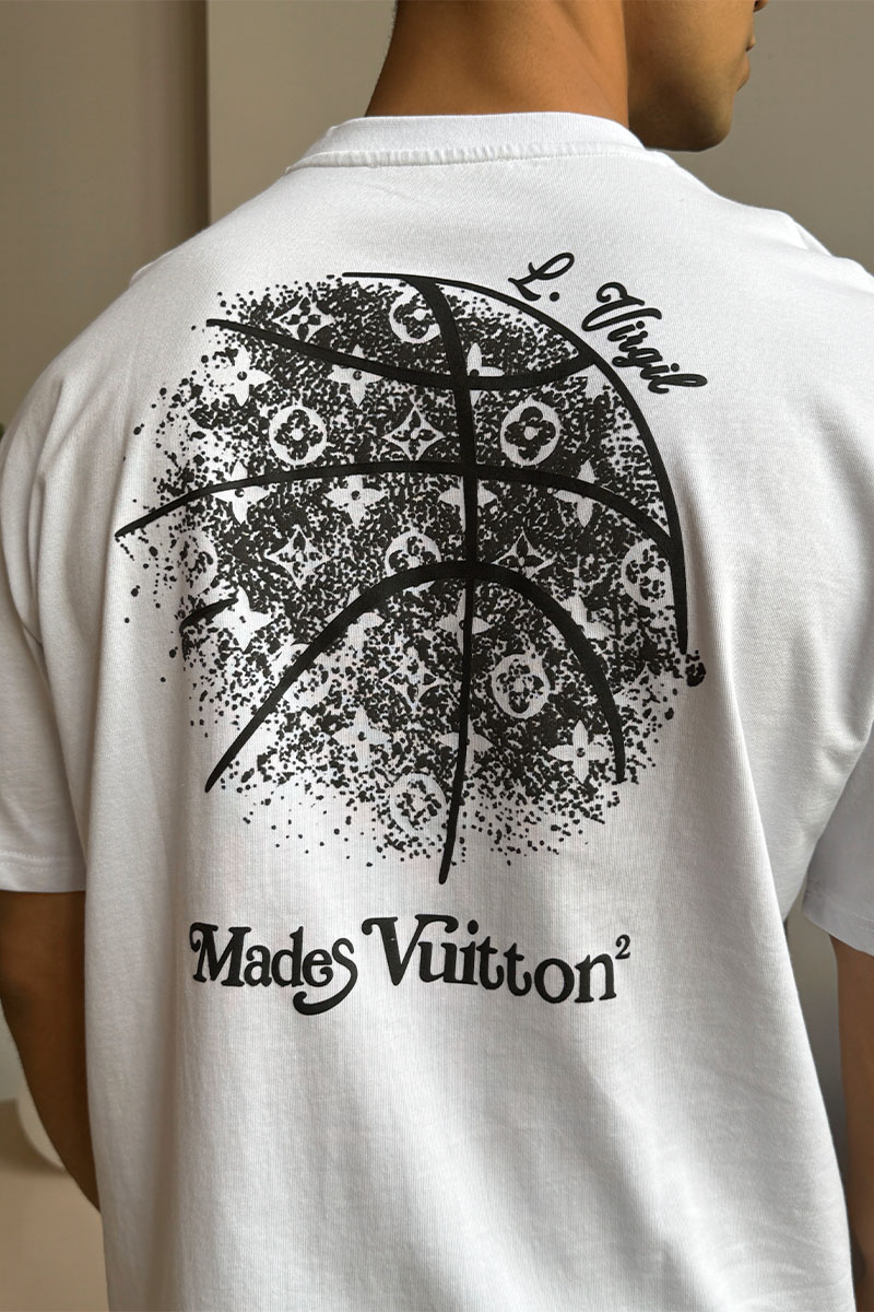 Lоuis Vuittоn Мужская оверсайз футболка белого цвета