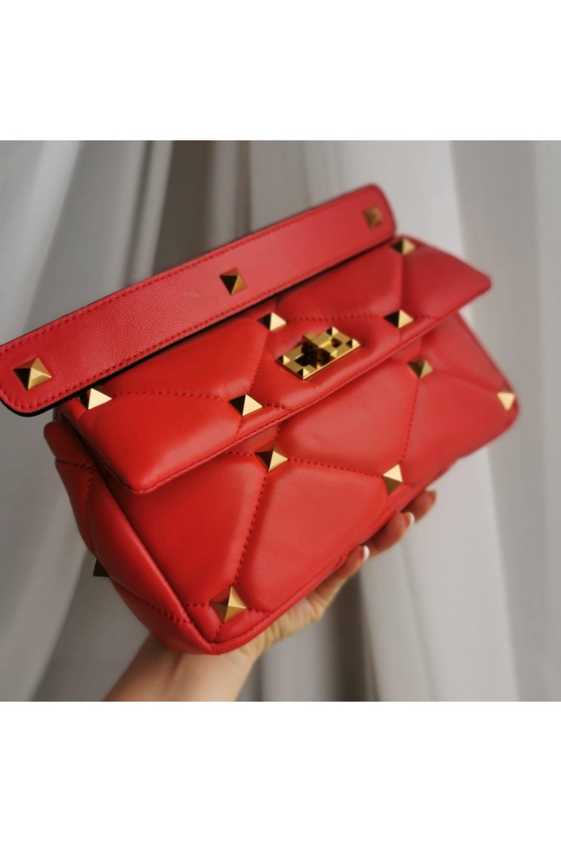 Valentino Женская сумка Roman Stud 25x14 см - Red