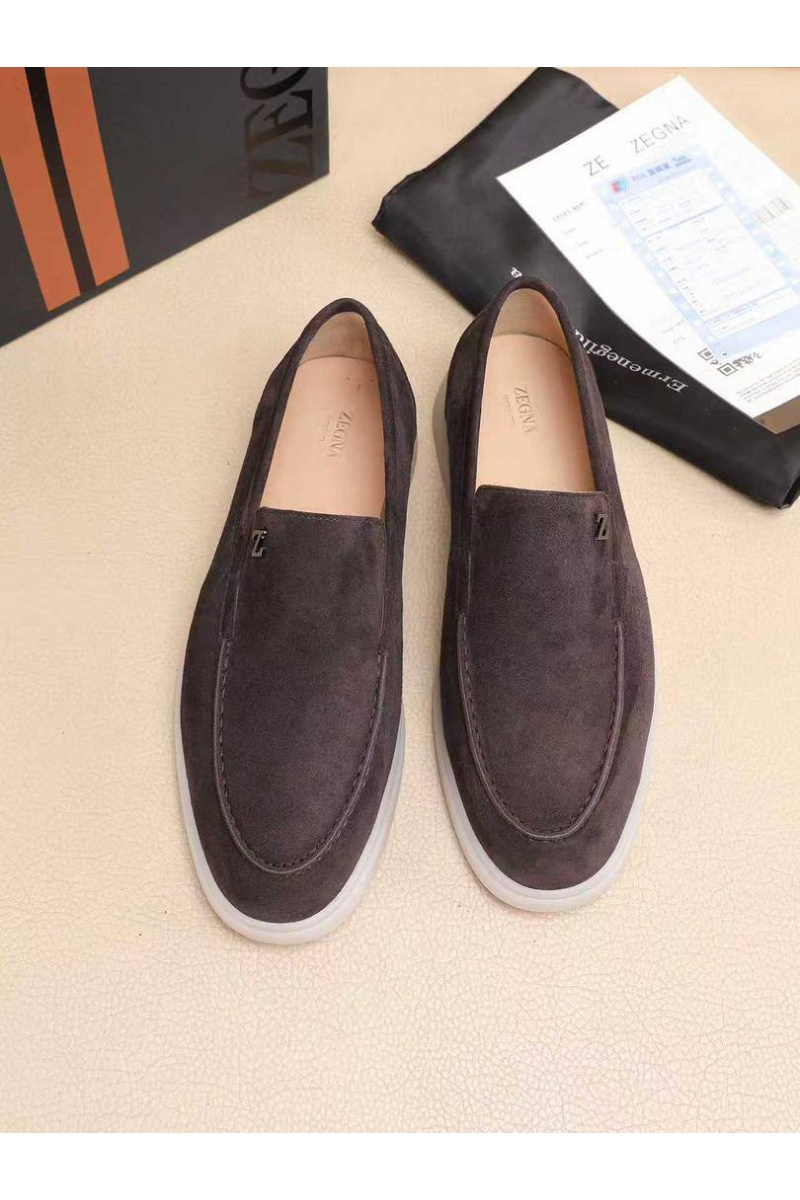 Zegna Мужские замшевые лоферы 