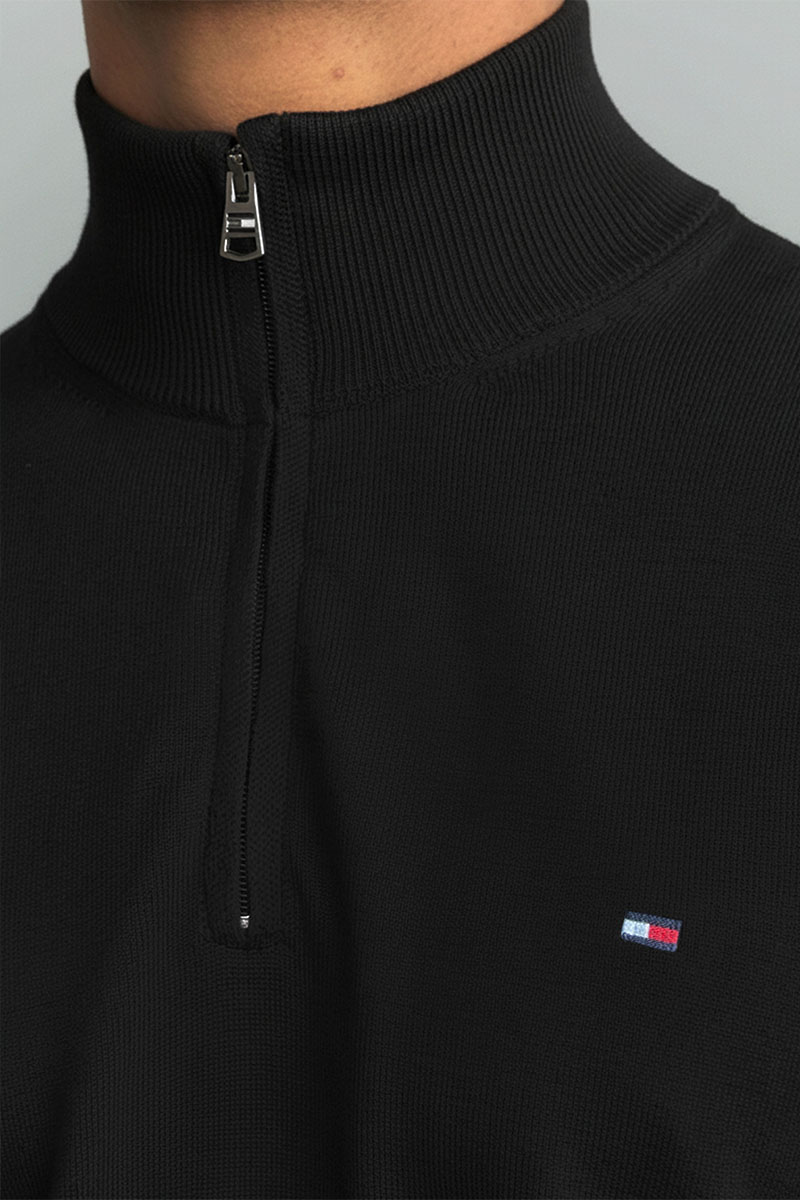 Tommy Hilfiger Кофта чёрного цвета quarter-zip