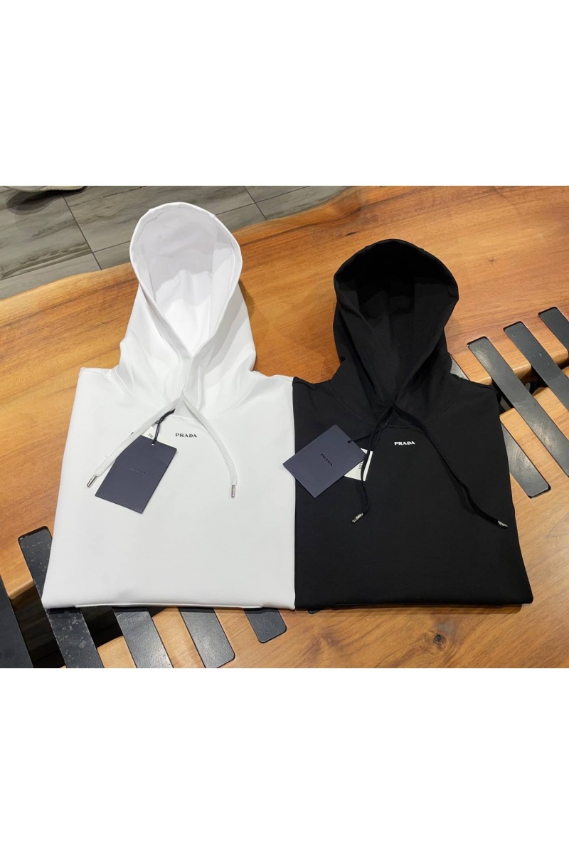 Prada Мужское чёрное худи technical cotton 